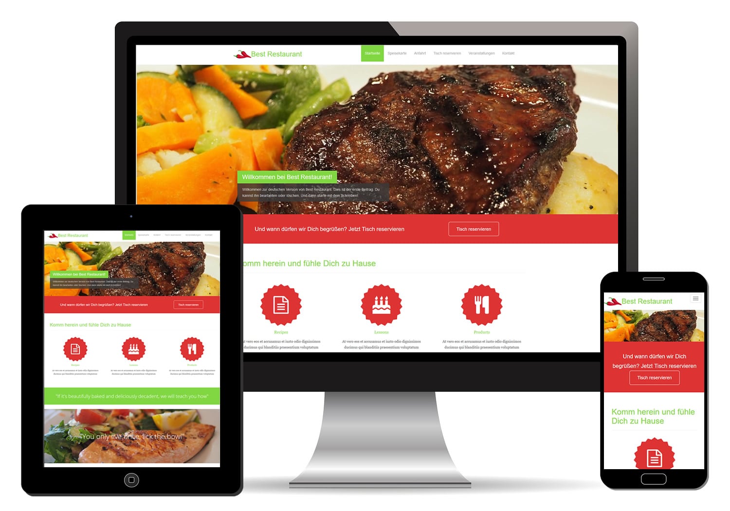 Restaurant Homepage erstellt
