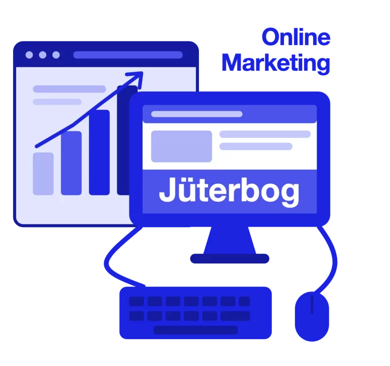 Regionales Online-Marketing für Jüterbog – Grafik mit Wachstumskurve