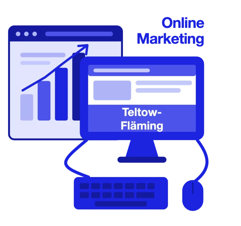 Regionales Online-Marketing für den Landkreis Teltow-Fläming – Grafik mit Wachstumskurve