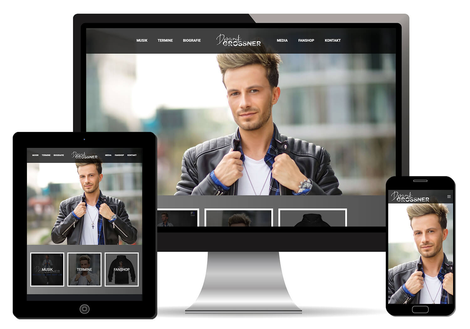 Webseite erstellen lassen für Künstler Dominik Grossner